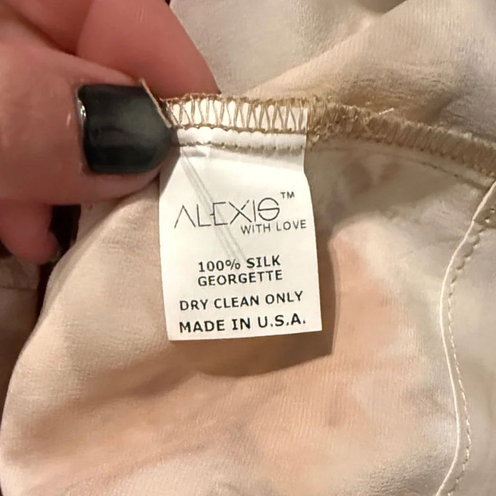 ALEXIE Silk Strapless Tie-Dye Romper-Sz M - Picture 4 of 4